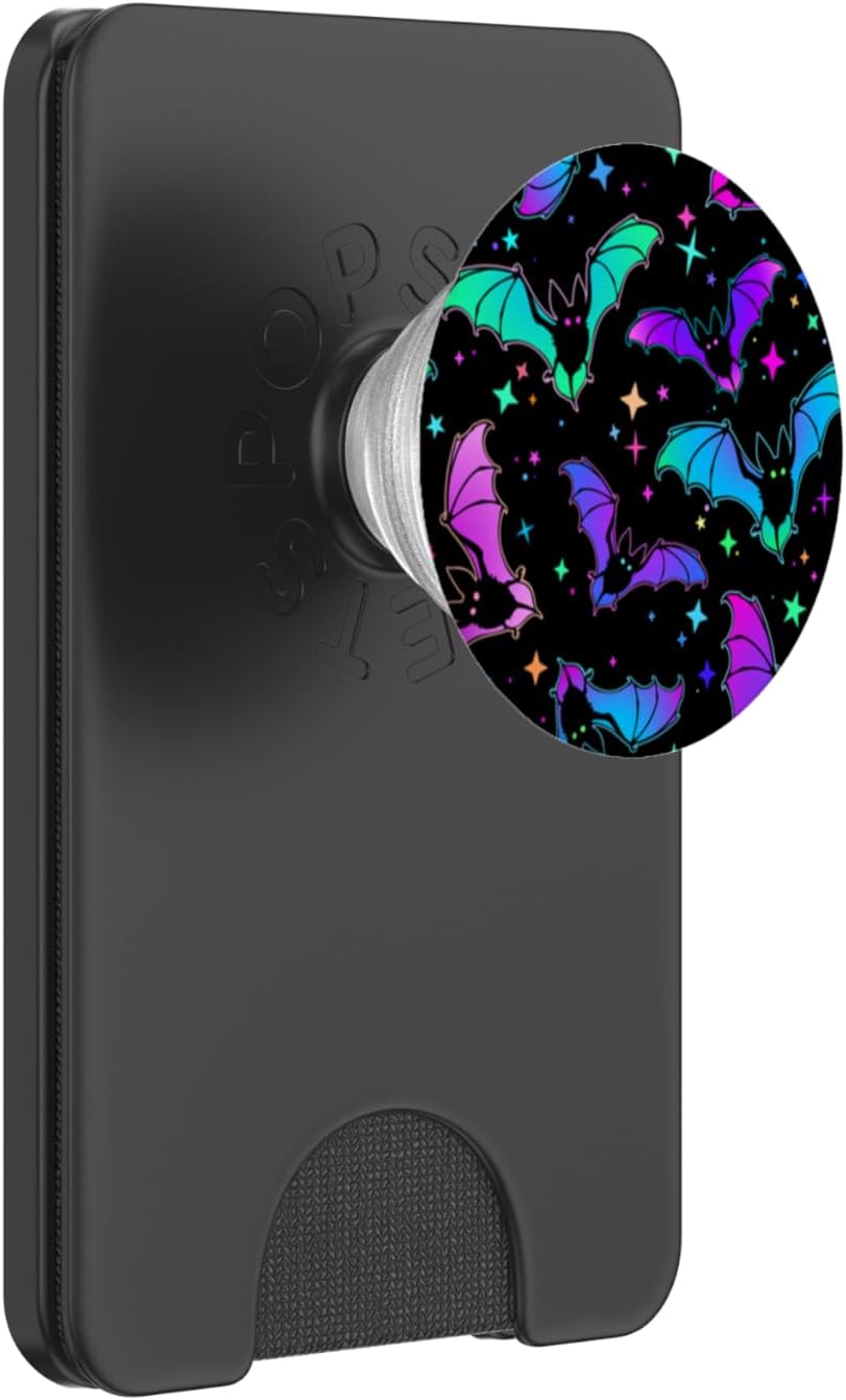 Gothic Bat Halloween Pattern PopWallet for MagSafe Lovers