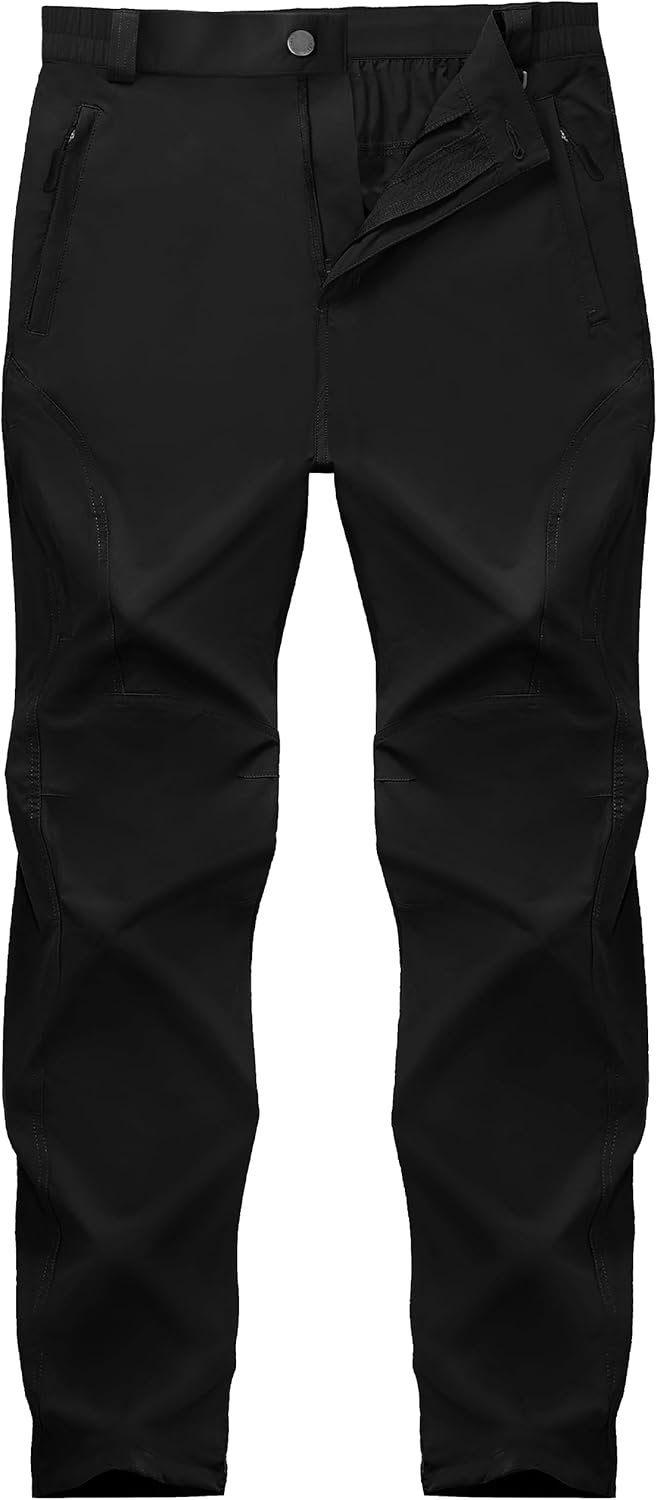 SEVEGO Men's Tall Hiking Pants: Quick Dry & Waterproof with Belt - 5 Pocket Cargo