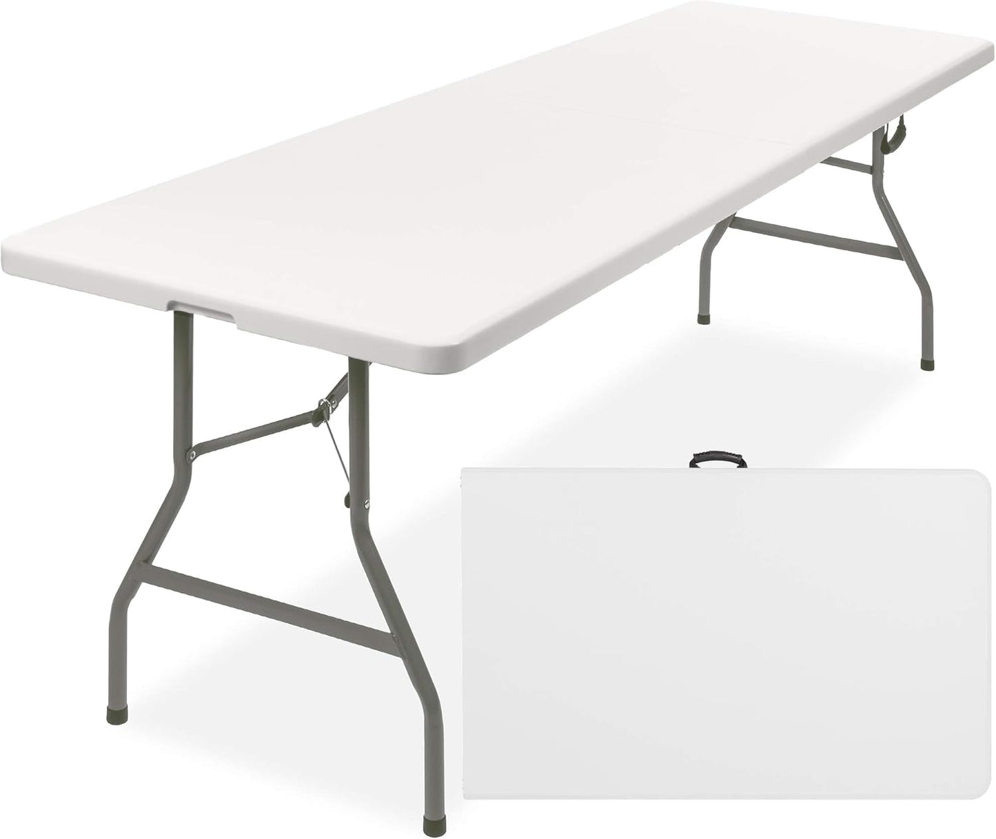 Best Choice Products 8ft Folding Table for Indoor and Outdoor Use