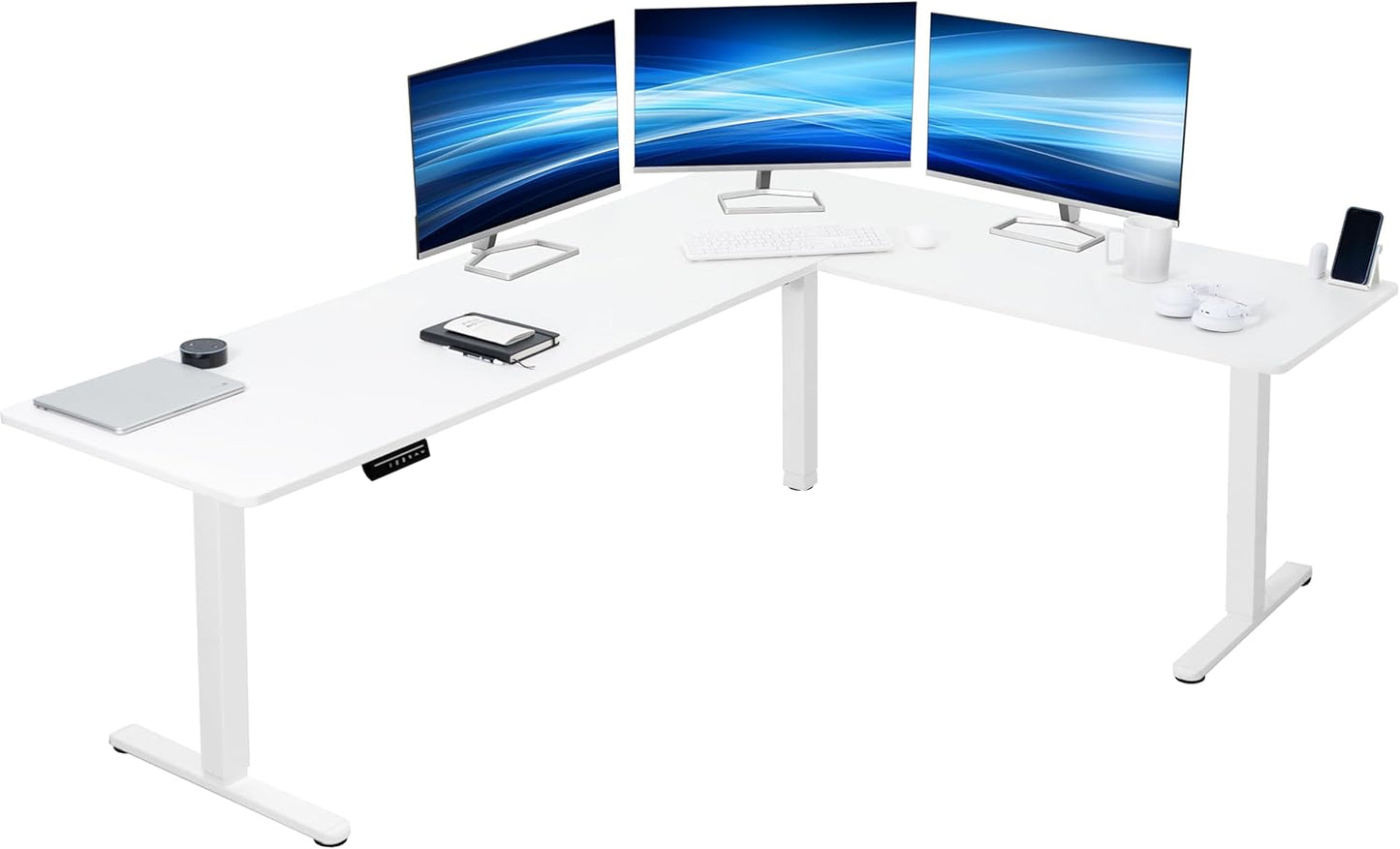 Electric Corner L-Shaped Standing Desk with Memory Control 63ft x 84ft