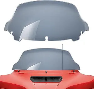 10 Inch Smoke Wave Windshield for Harley Touring Models 2014-2024