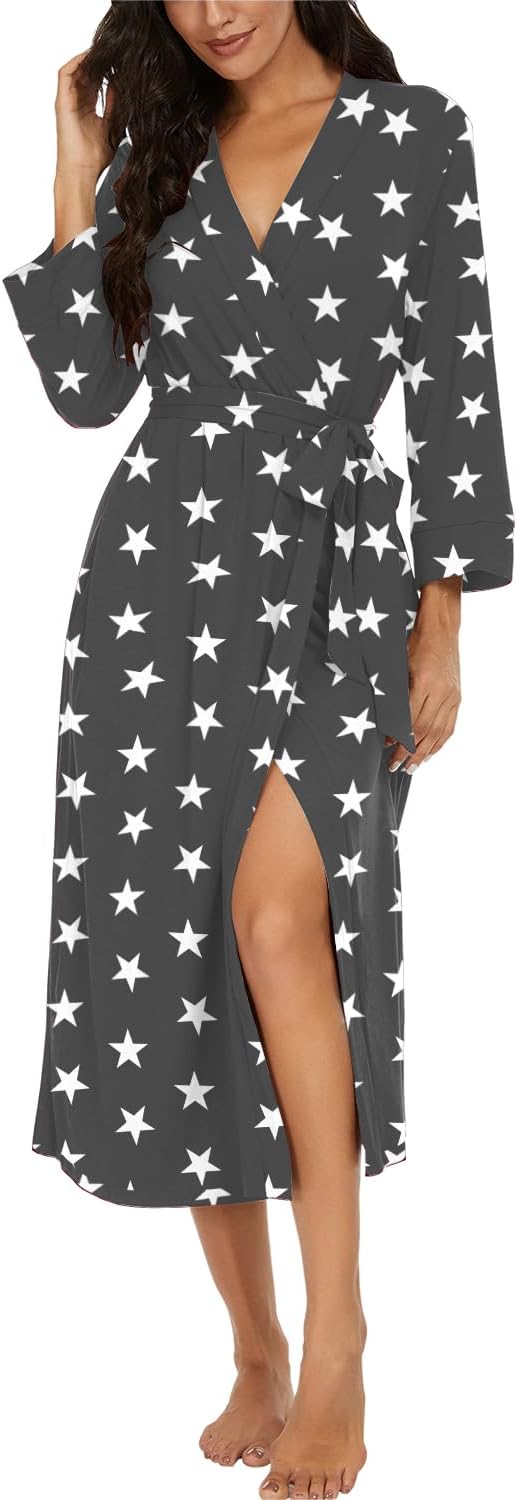 VINTATRE Women Kimono Robes Lightweight Soft Knit Sleepwear