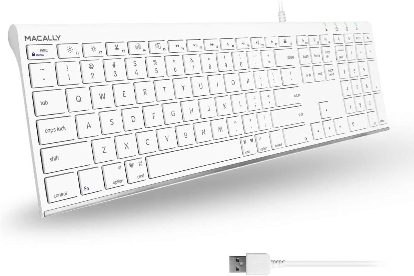 Macally Slim USB Wired Keyboard - Sleek Efficiency!