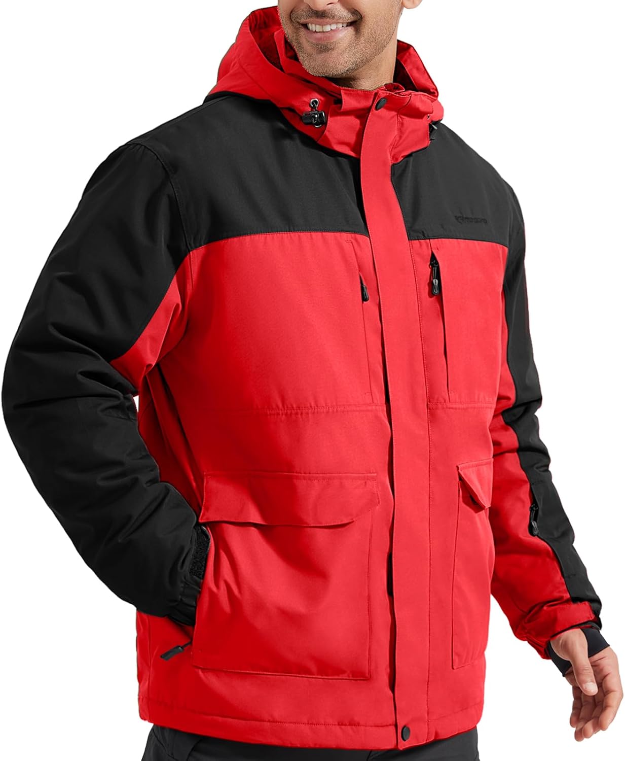 FREE SOLDIER Men's Waterproof Ski Jacket for Winter Adventures