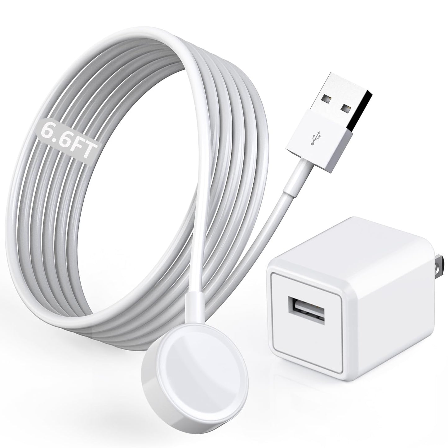 Fast-Charge Apple Watch Cord & Wall Plug, 6.6FT