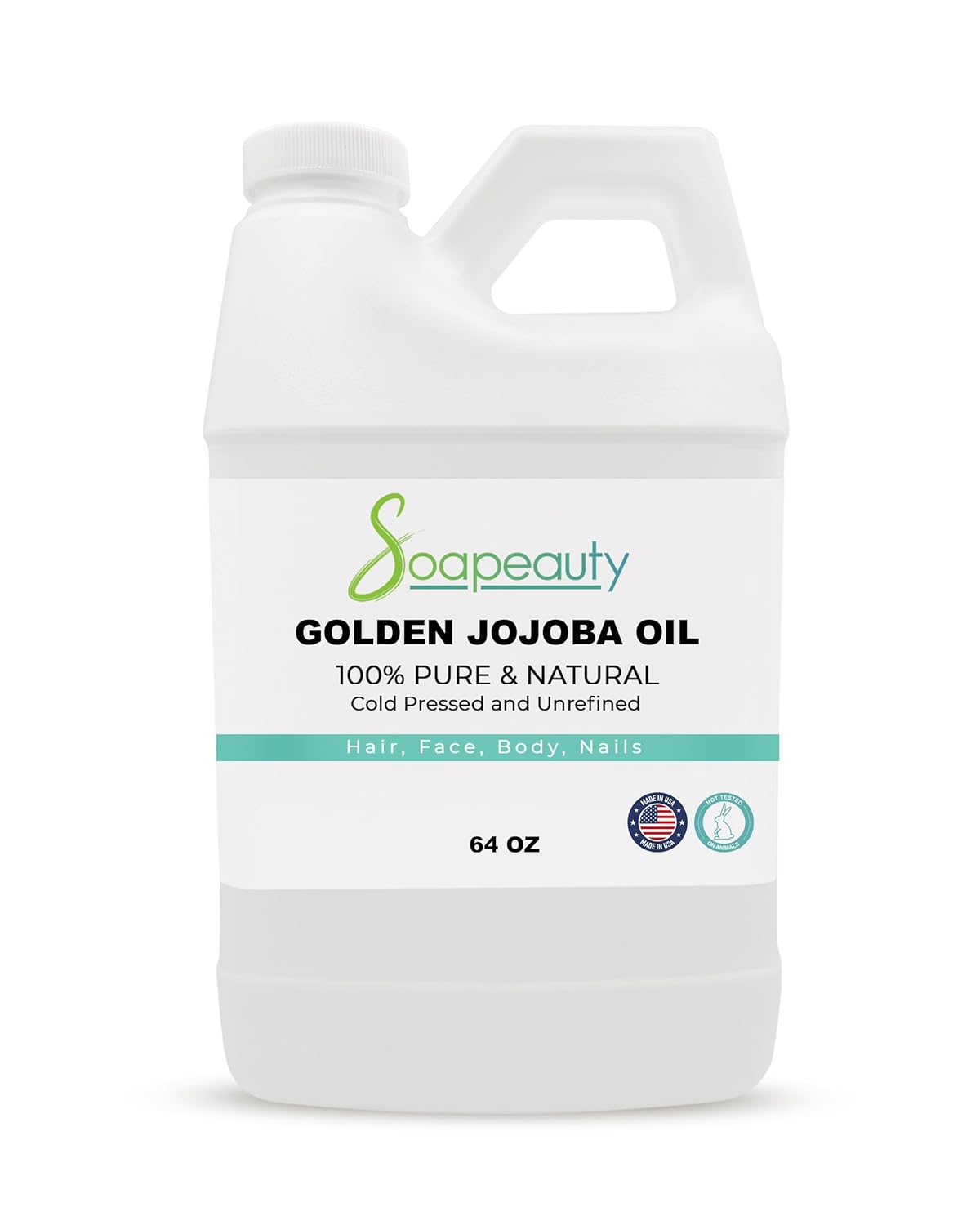 Soapeauty Golden Jojoba Oil 100% Pure Natural 64 Fl Oz
