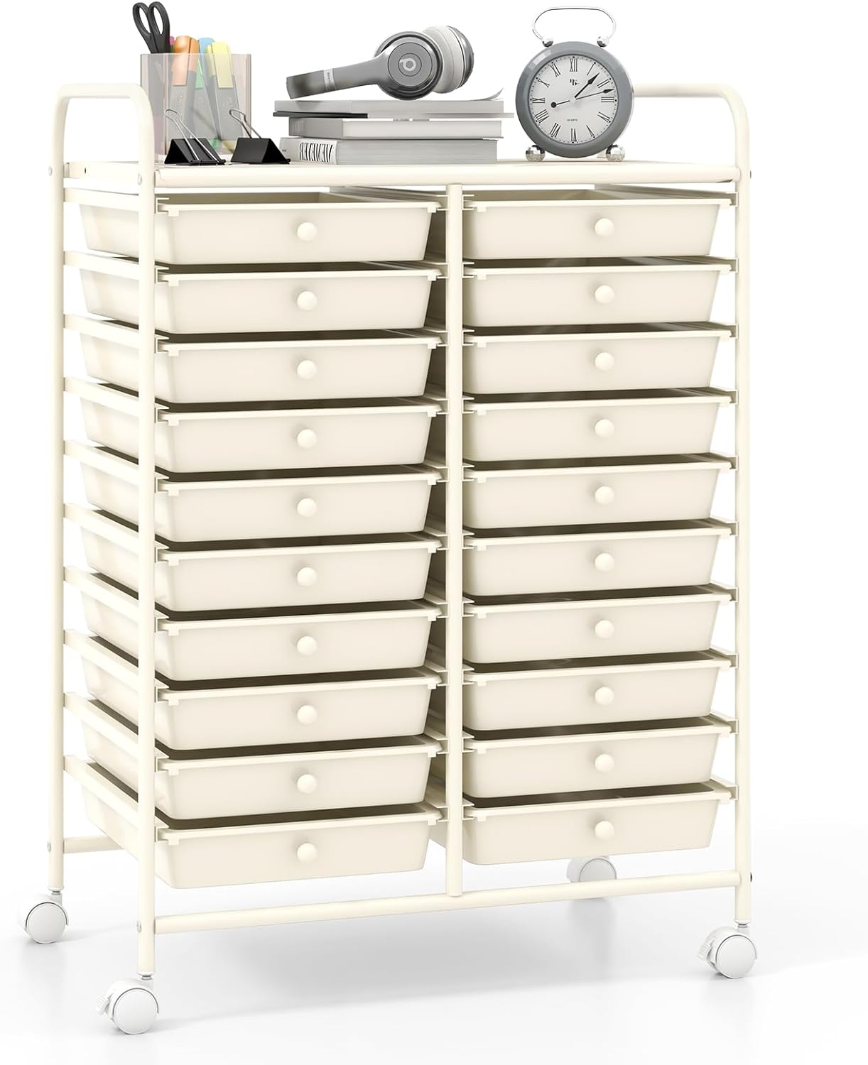 Giantex 20 Drawers Rolling Cart for Organized Storage Solutions