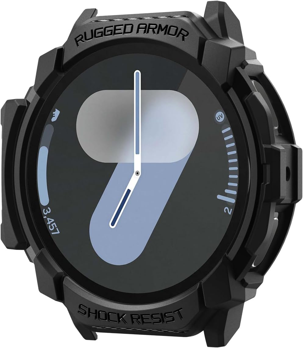 Spigen Galaxy Watch 7 44mm Case - Durable Matte Black Cover