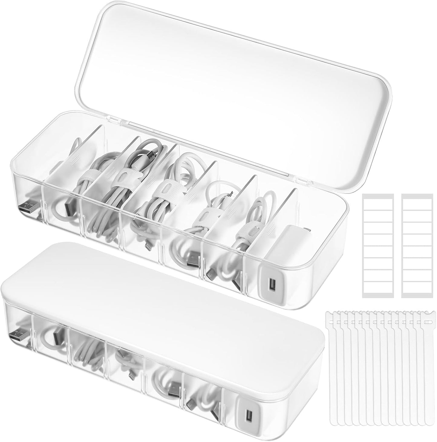 Wire Ties Included! Cable Management Box for Neat Organization - SynHHergyx