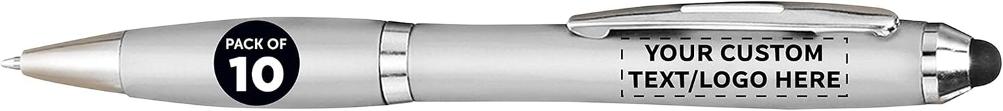 Custom Plastic Stylus Pens Set of 10 - Perfect for Events