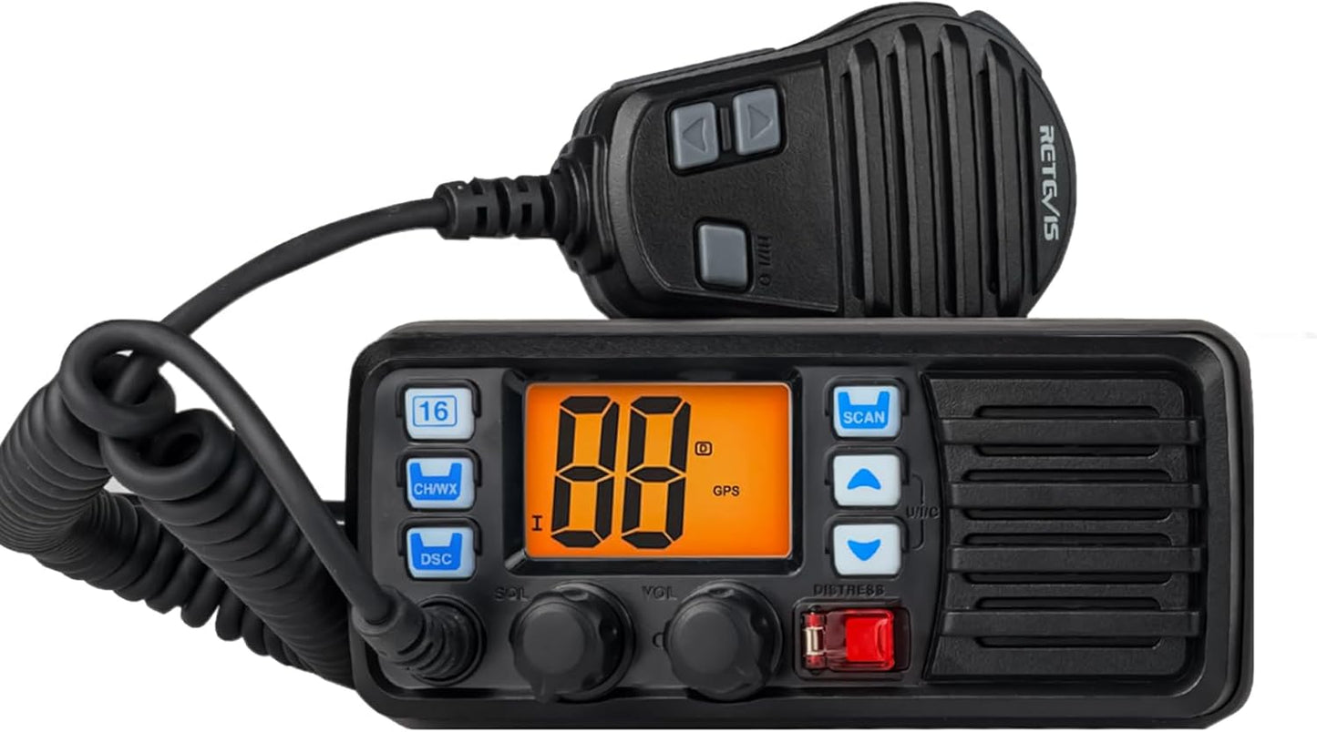 Retevis RM20 Marine VHF Radio with GPS and DSC for Boats