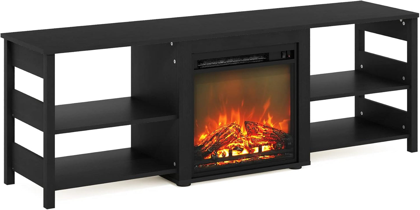 Cozy Up: Furinno 70 TV Stand w/ Fireplace
