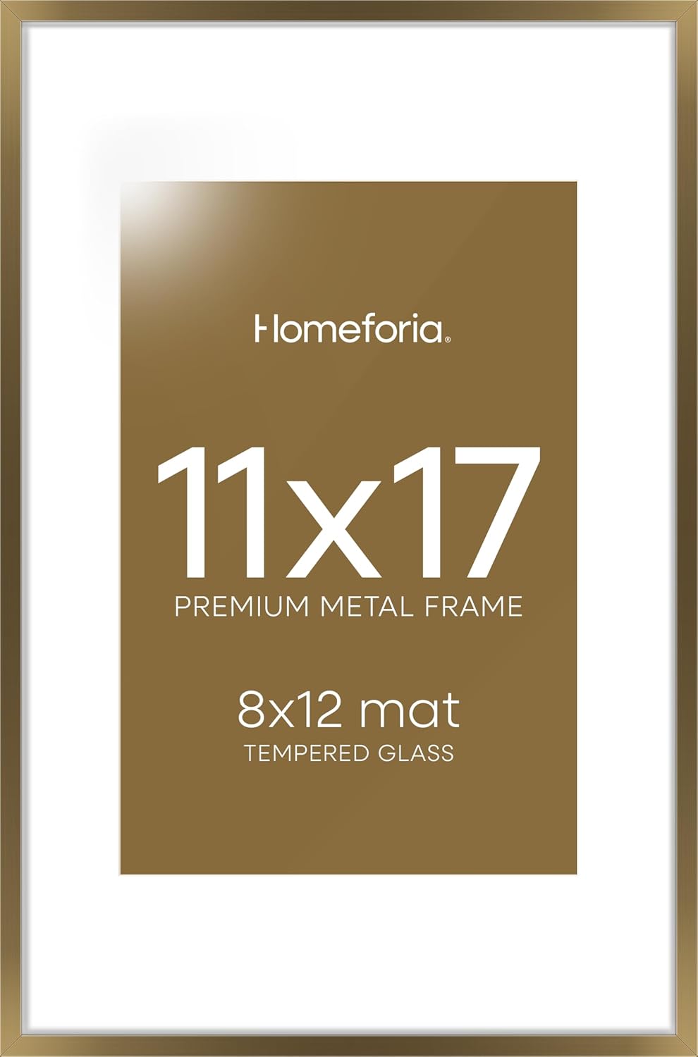 Homeforia 11x17 Bronze Picture Frame for Elegant Display