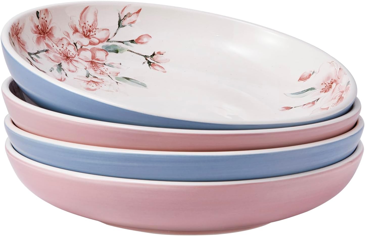 Bico Spring Sakura Pasta Bowls Set of 4 for Stylish Dining