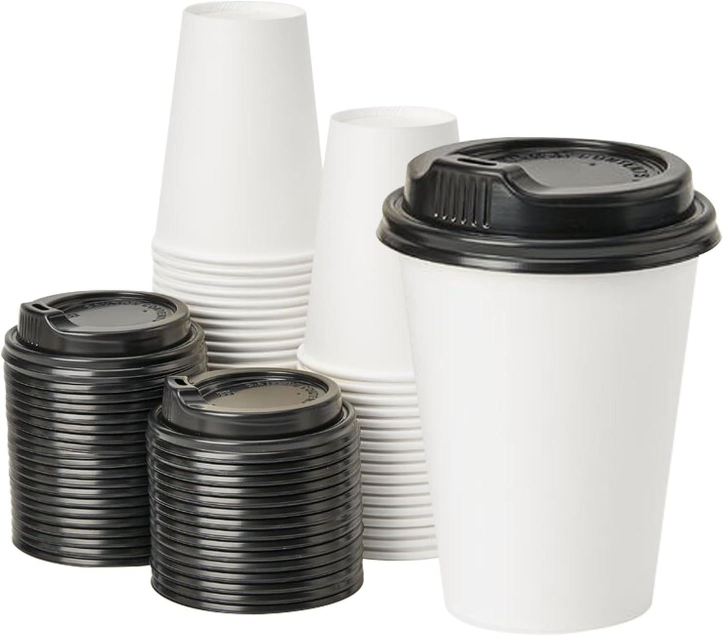 RACETOP 12oz Disposable Coffee Cups - 100 Pack
