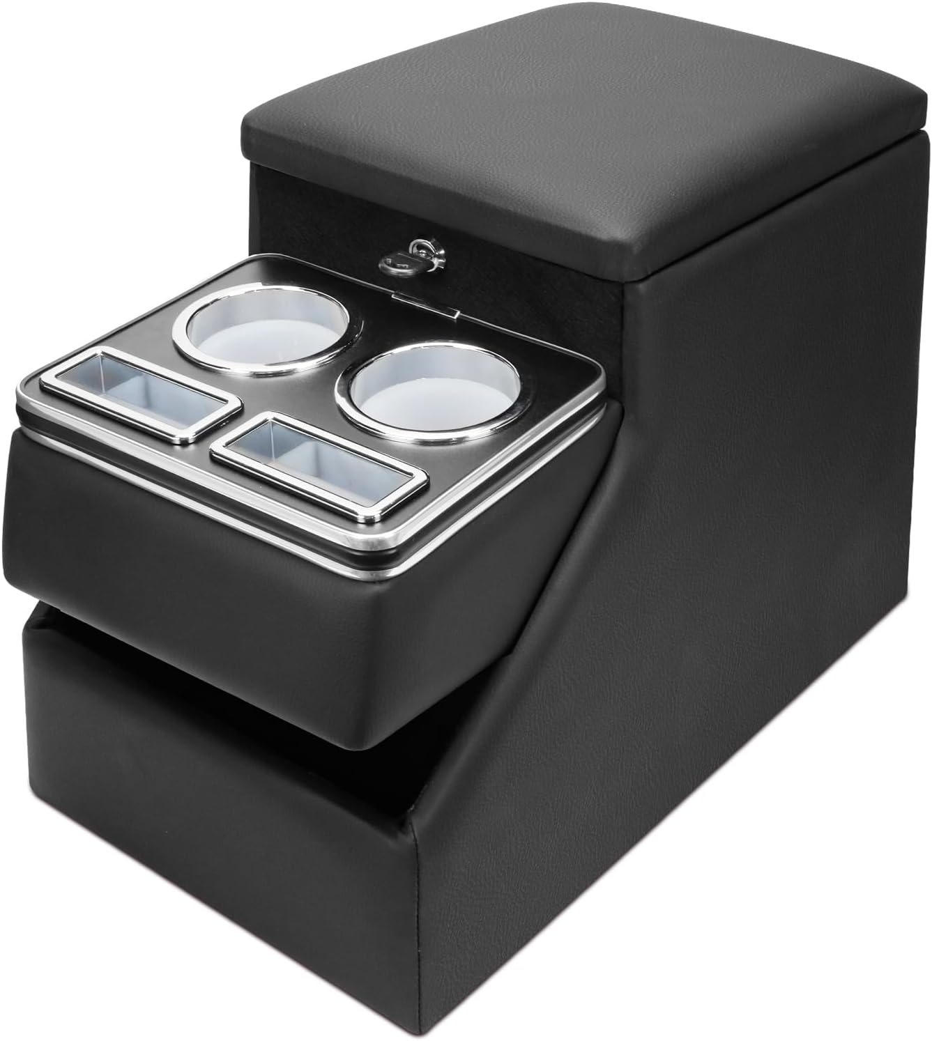 Center Console Organizer for Minivans and SUVs with Locking Storage