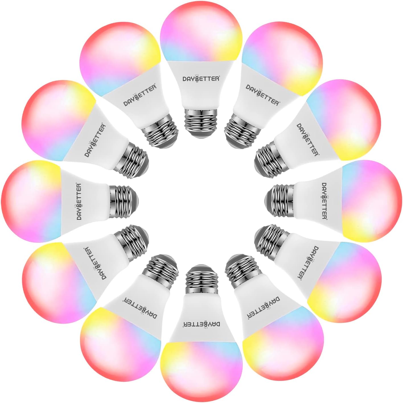 DAYBETTER Tuya Smart Light Bulbs: WiFi Color Changing LED