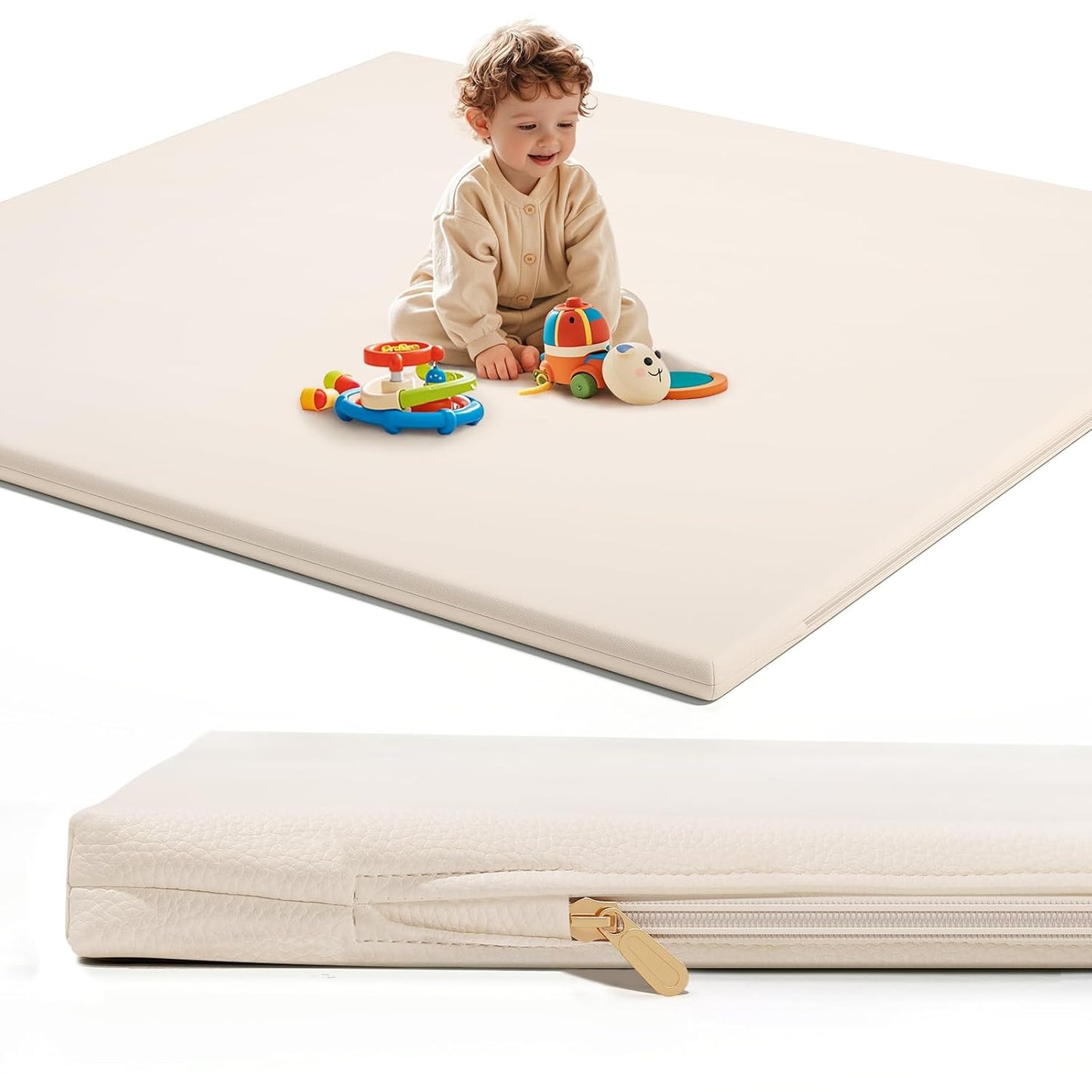 Extra Thicker Vegan Leather Baby Play Mat