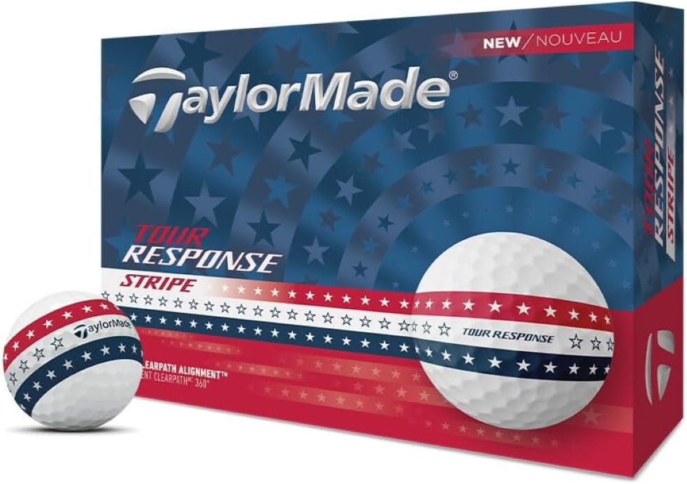 TaylorMade Tour Response Golf Balls with Enhanced Alignment Design