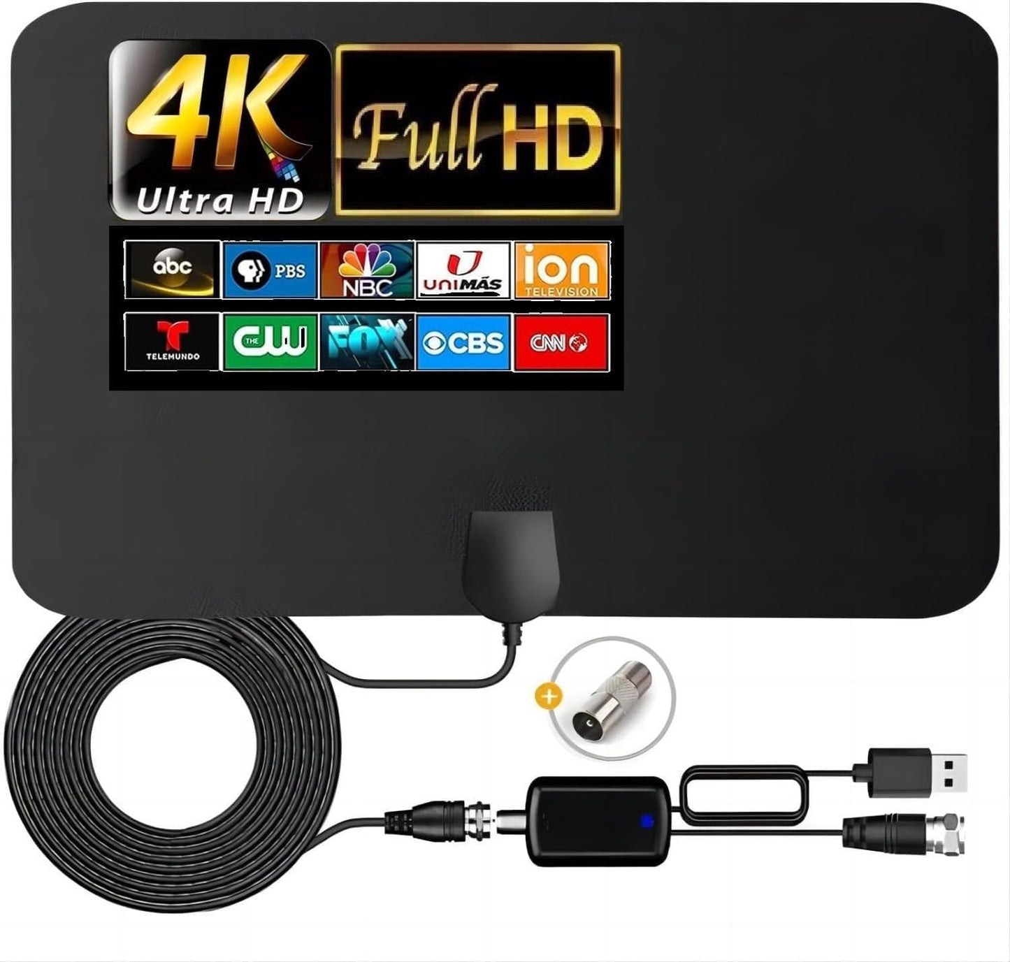 TYPOWANI HD Indoor TV Antenna - 480 Mile Range Boost!