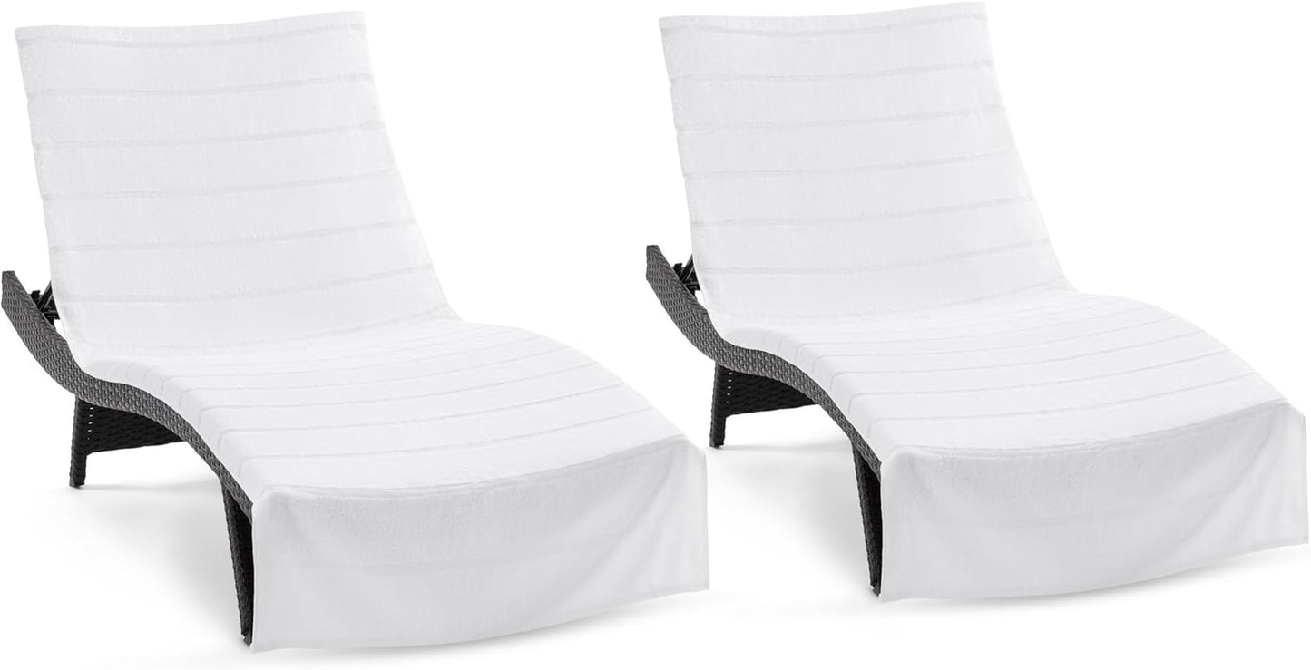 Arkwright Las Rayas Chaise Lounge Cover - Soft Cotton Pool Towel