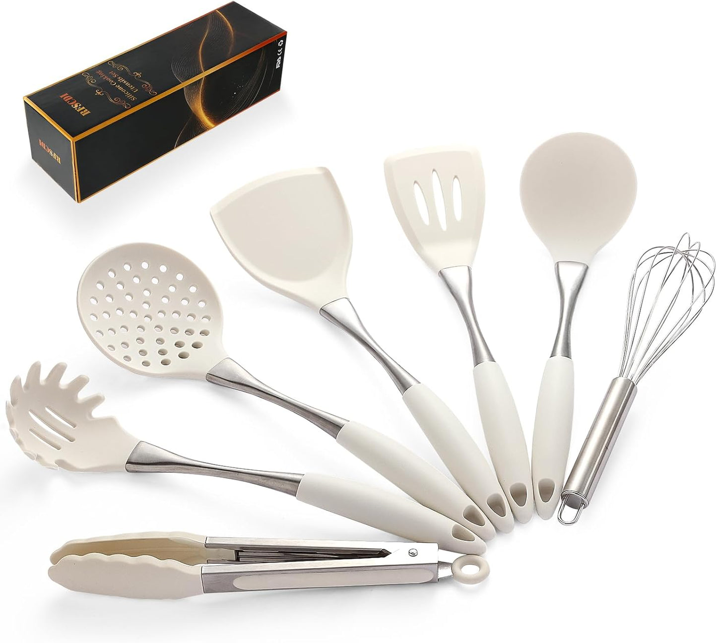 Premium White Silicone Cooking Utensils Set for Every Kitchen
