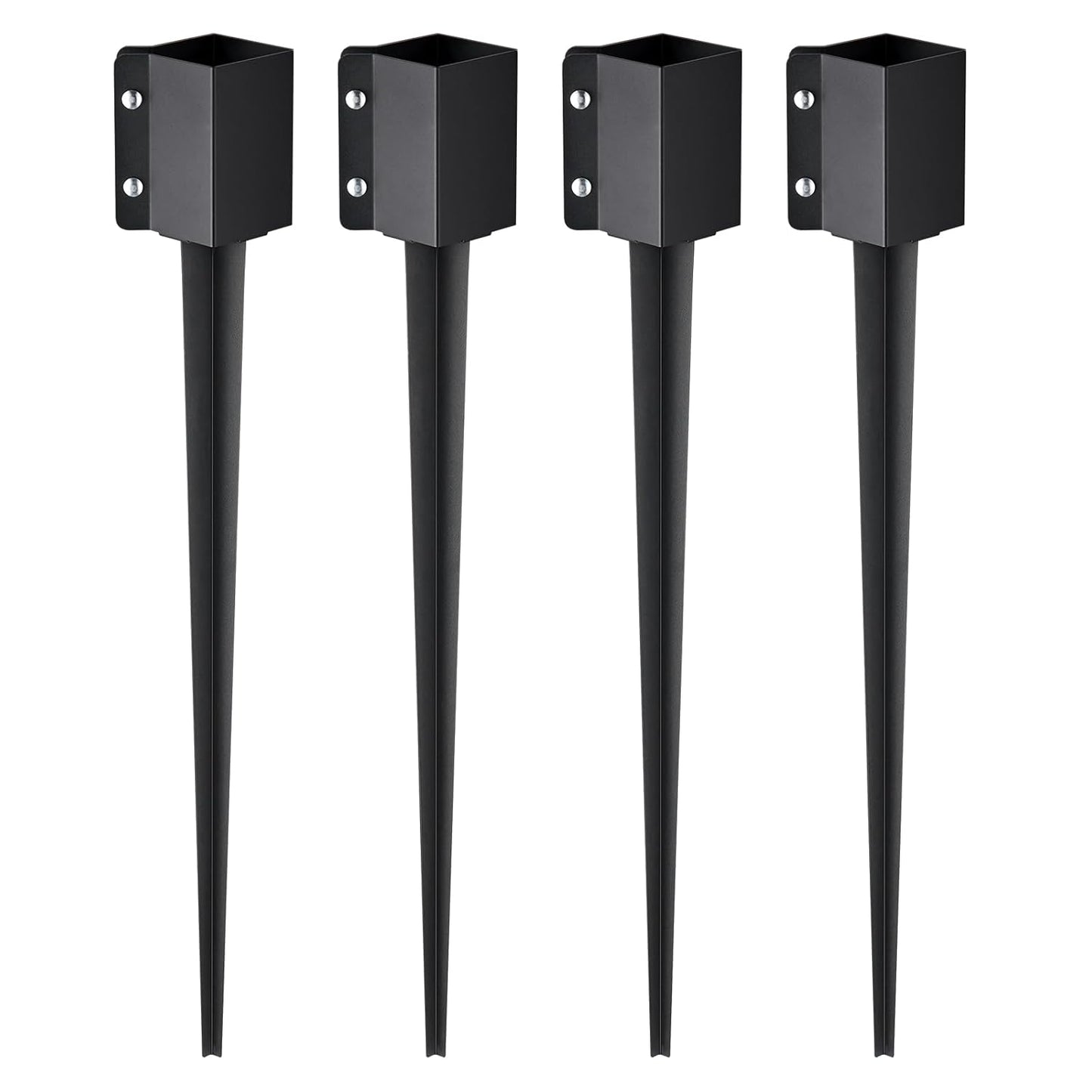 VEVOR Ground Spike for Fence Post, Durable Metal 4-Pack