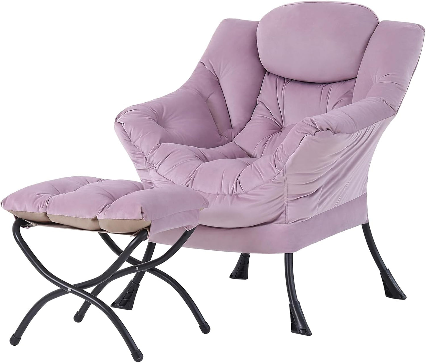 Tiita Lazy Chair with Ottoman for Comfy Living Room Relaxation
