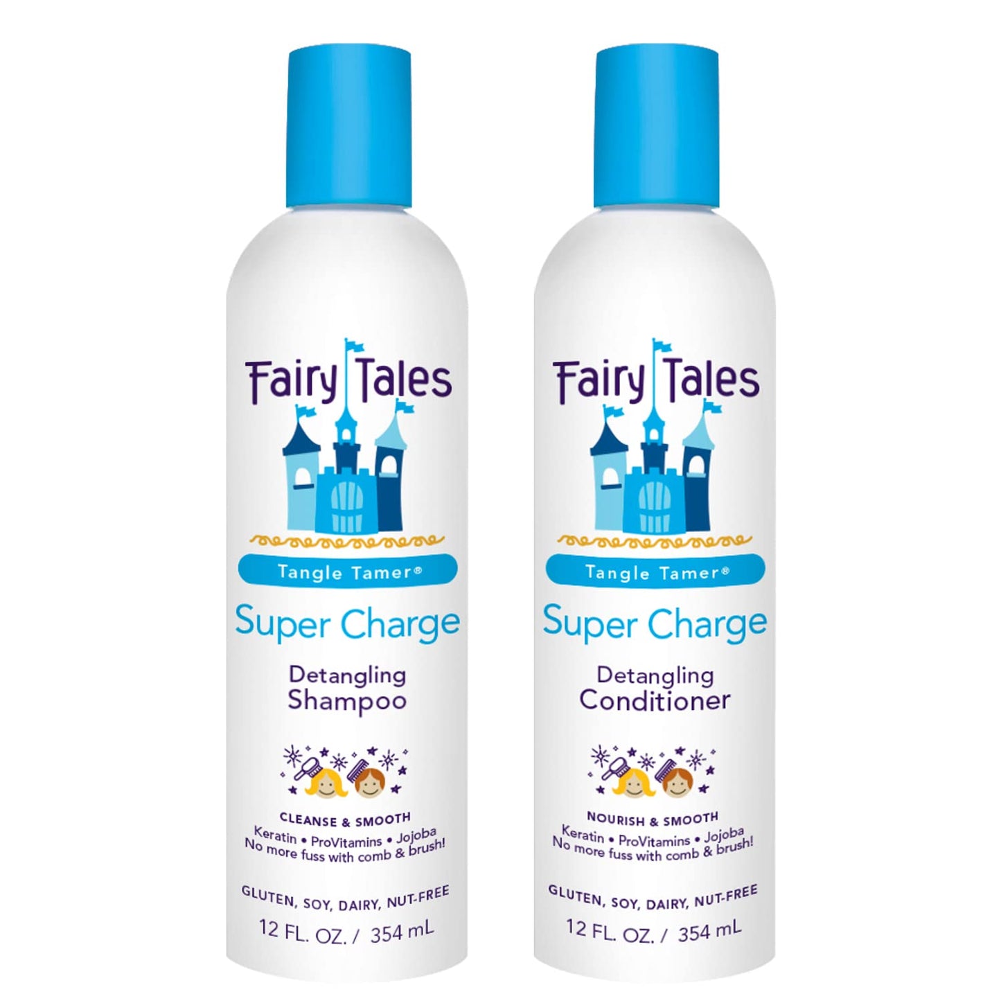 Fairy Tales Kids Tangle Tamer Duo - Moisturizing Anti Frizz - 2 Pack