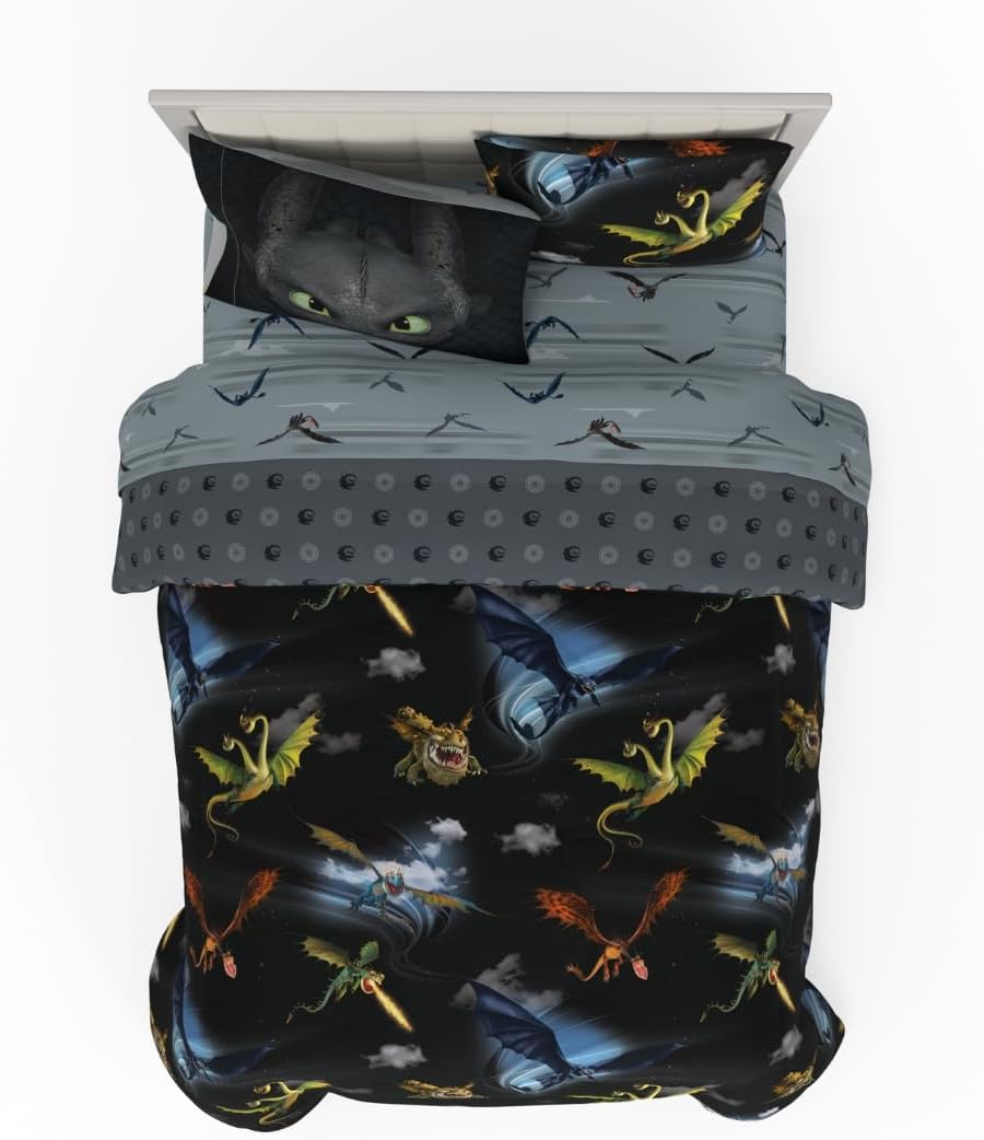 How to Train Your Dragon Kids Bedding Set - Super Soft Comfort
