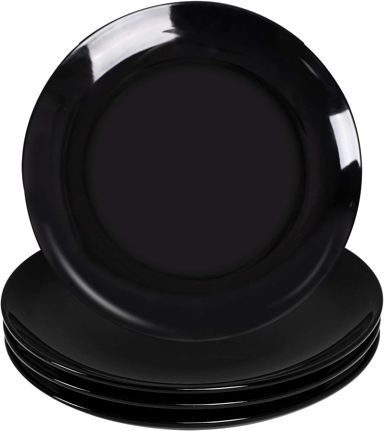 DELLING 10 inch Black Dinner Plates Set for Elegant Dining