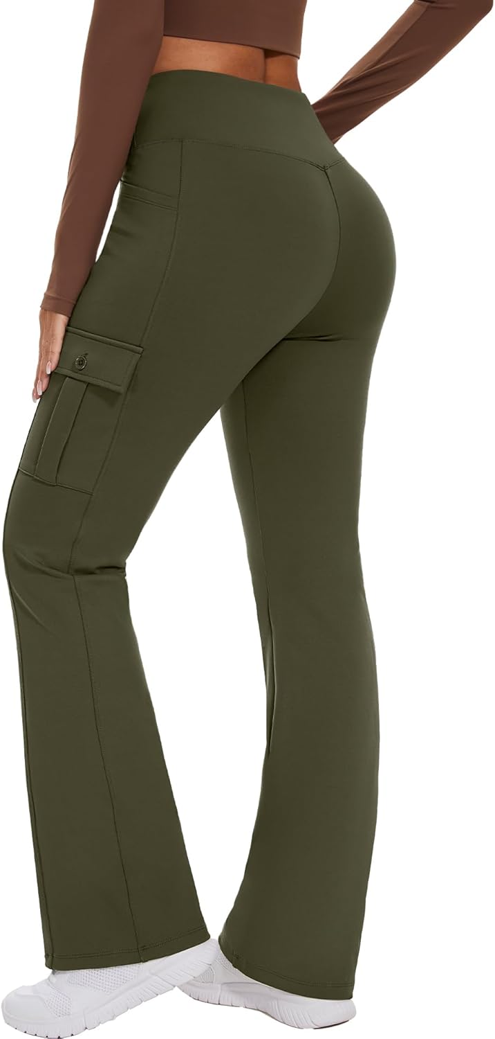 Yoga Flare Leggings for Women with 6 Pockets and Comfort