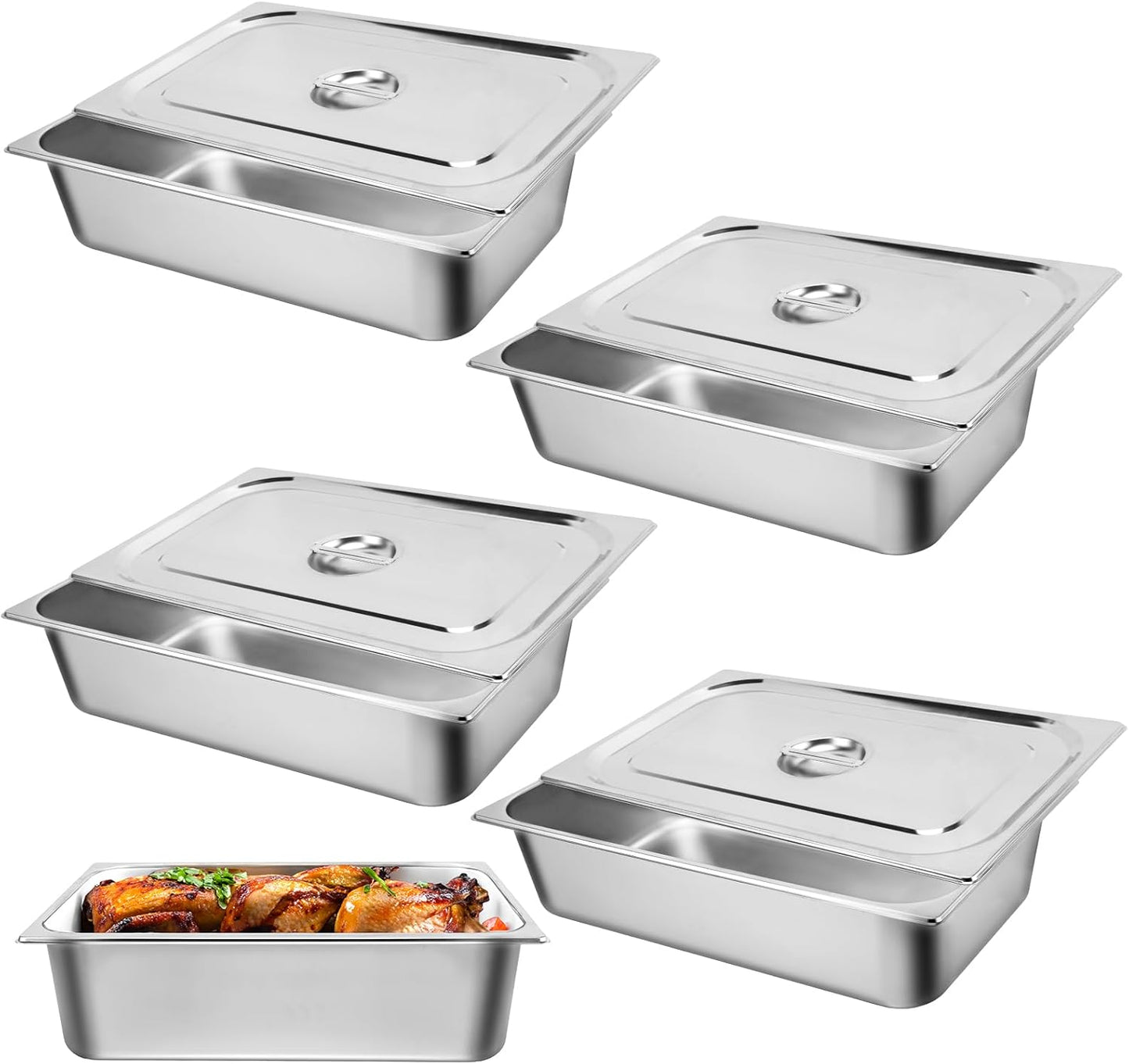 Full Size Steam Table Pan 6in Deep Stainless Steel Buffet Pan