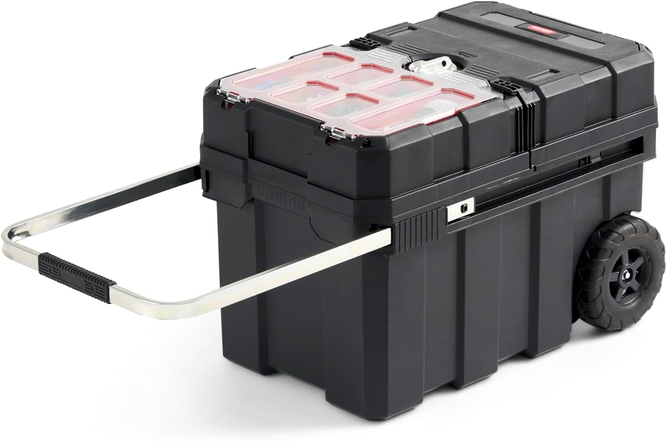 Keter Masterloader Resin Rolling Tool Box with Locking System