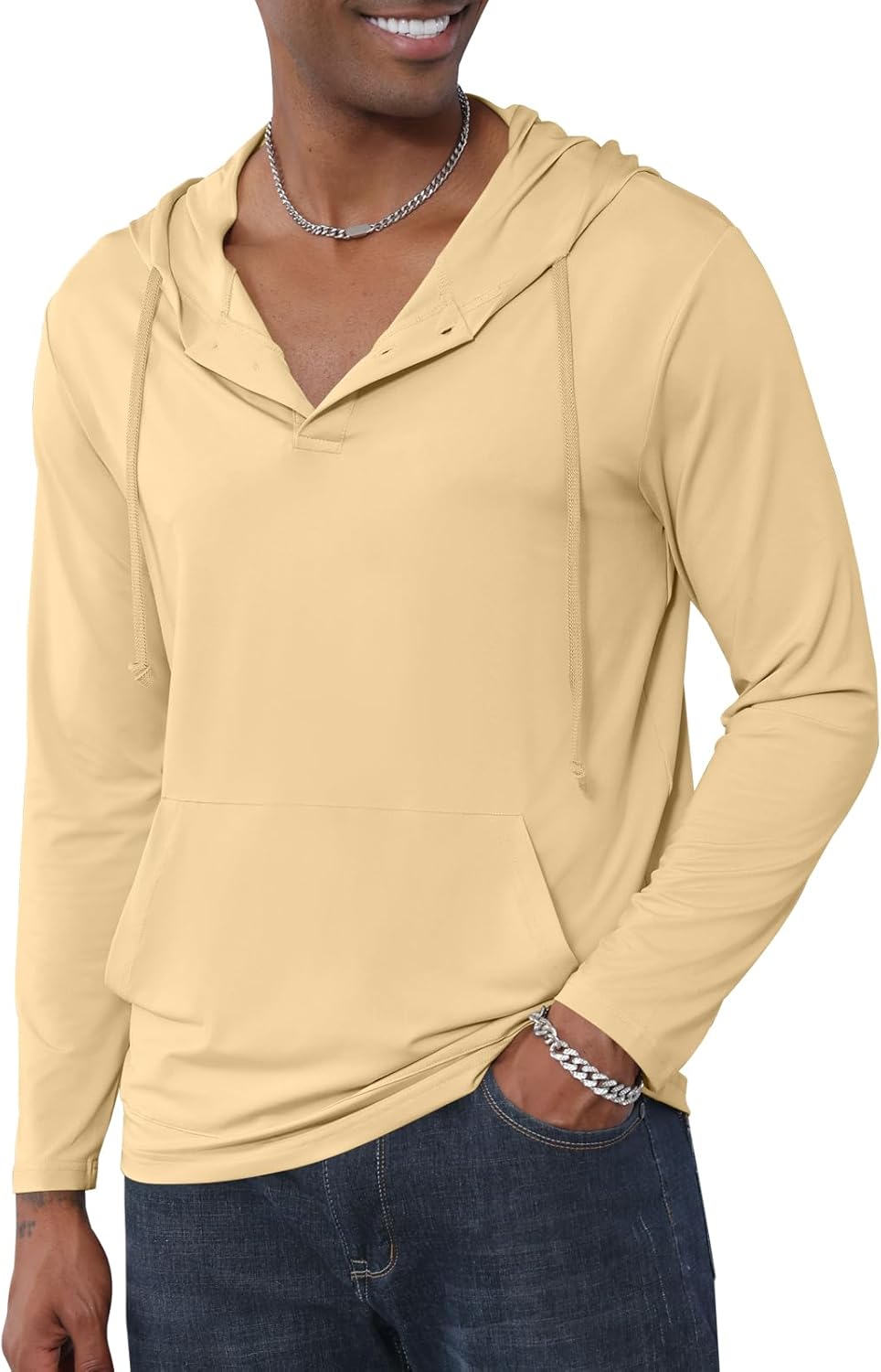 Lightweight Athletic Hoodie with Kanga Pocket by Angbater
