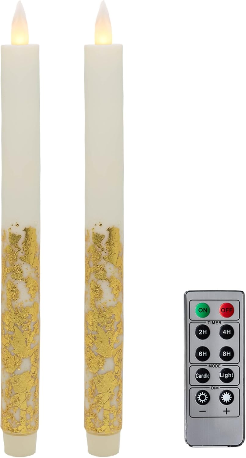 Flameless Taper Candles with Remote and Timer for Home Decor
