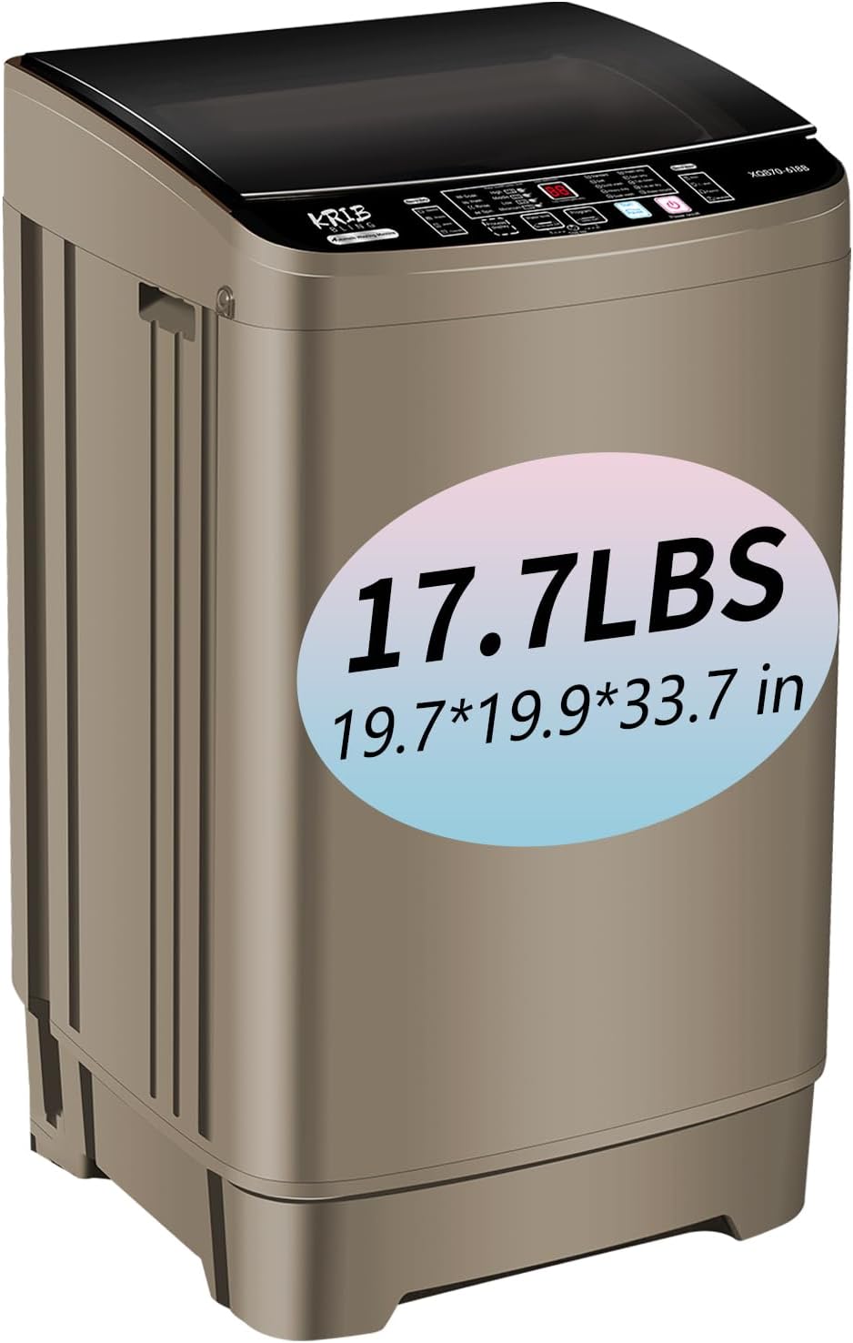 Portable 17.7 lbs Automatic Washer with LED Display, Ideal for RV & Camping!