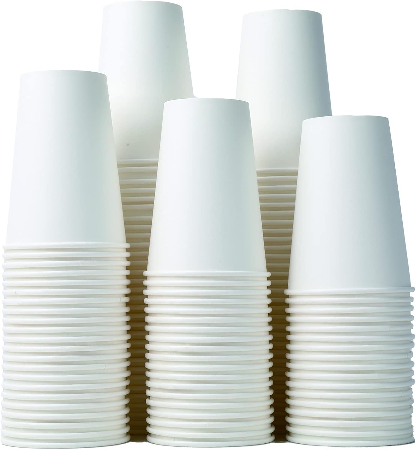 300-Pack 8 oz Durable Paper Cups - Hot/Cold, Leak-Proof, Compostable