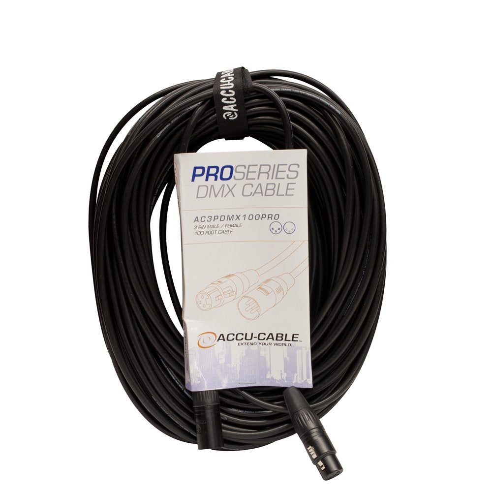 adj Products 100 Foot 3 PIN PRO DMX Cable for Professional Use