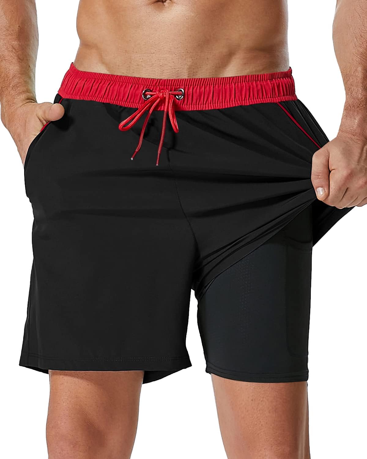 SILKWORLD Mens Swim Trunks with Compression Liner Review