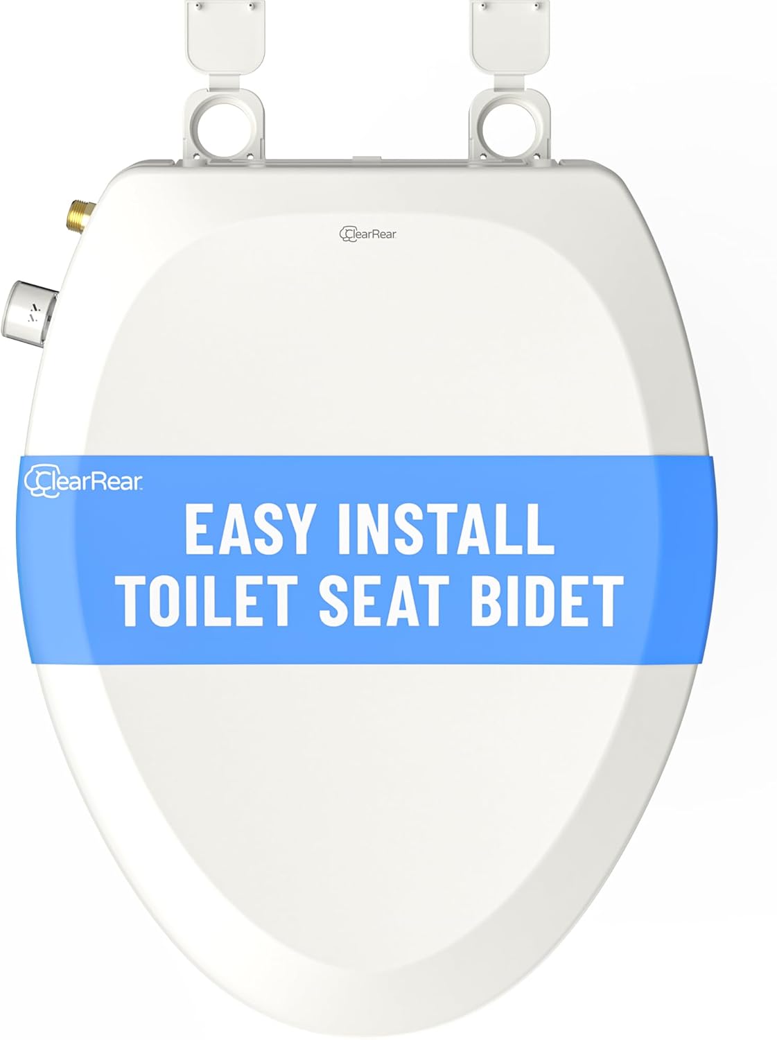 Clear Rear Elongated Bidet Toilet Seat for Easy Installation