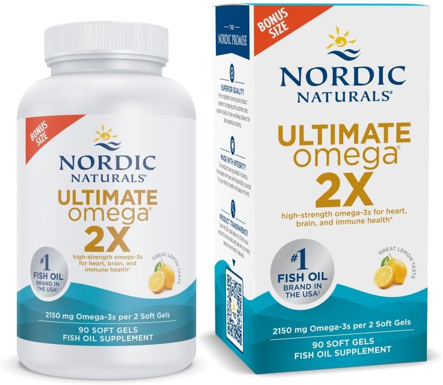 Nordic Naturals Ultimate Omega 2X - High-Potency Omega-3 Fish Oil