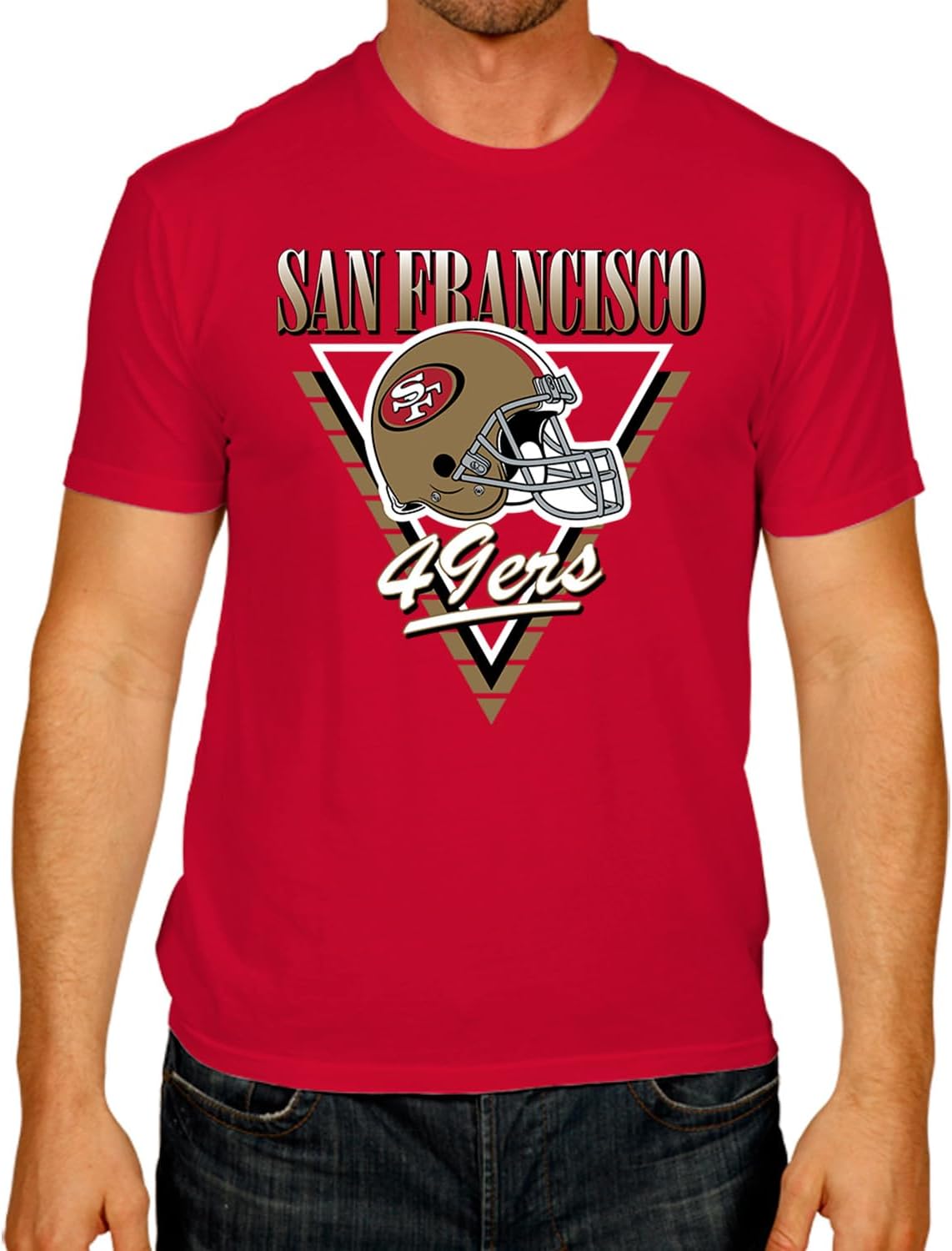 NFL Retro Triangle Unisex T-Shirt for San Francisco 49ers Fans