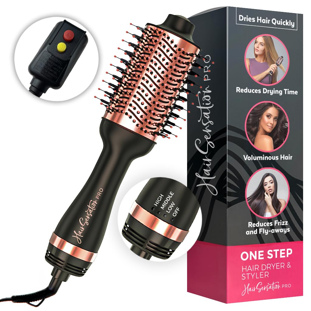 Rose Gold Hair Volumizer, Fast Drying 4-in-1 Styler