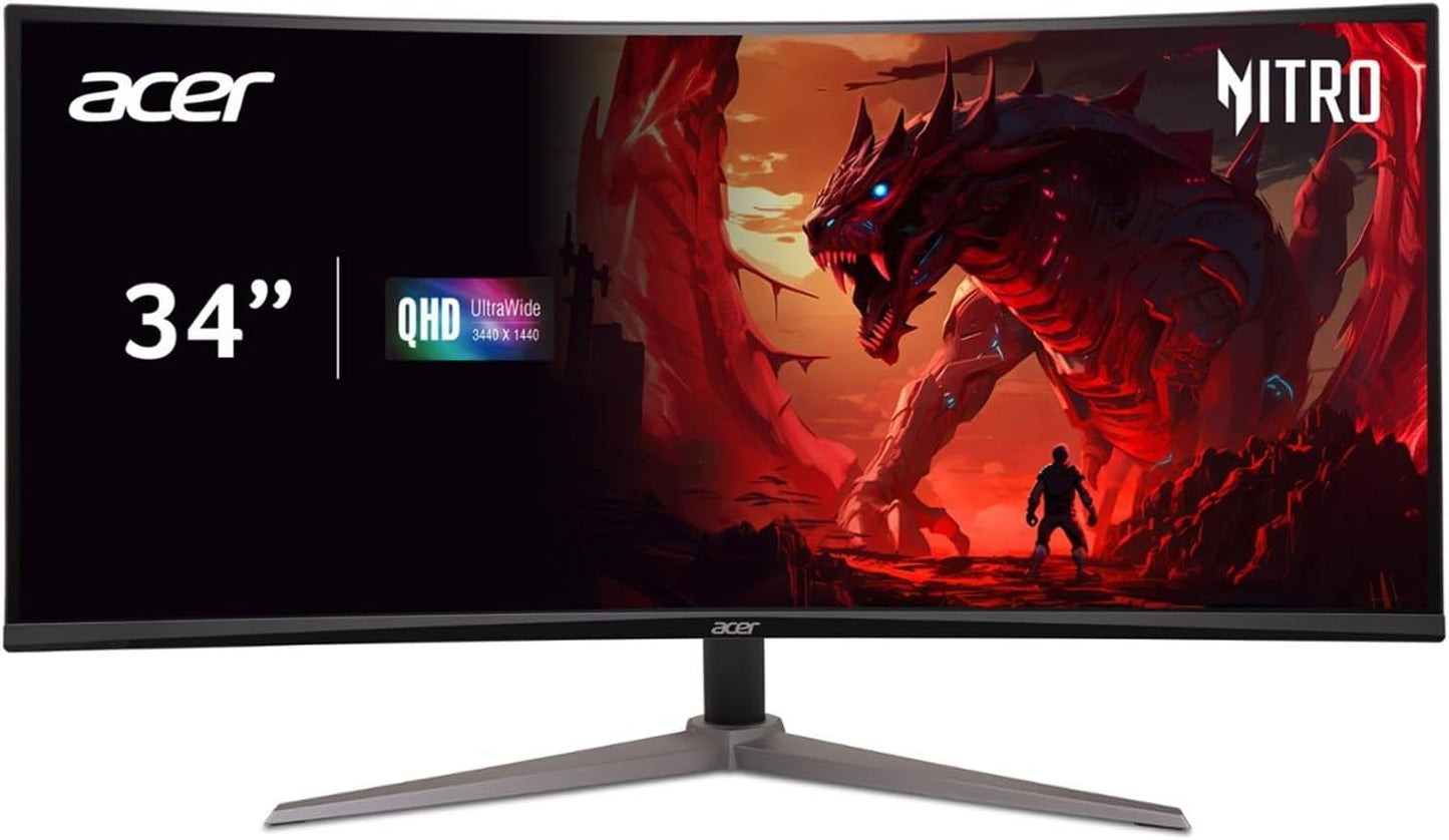 Acer ED340CU 34-inch UW-QHD Gaming Monitor with 180Hz Refresh Rate