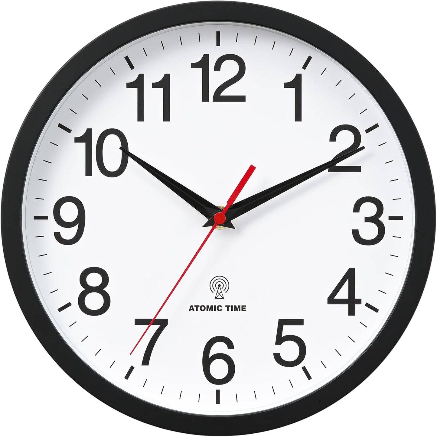 Atomic Wall Clock - Modern 14 Inch Battery Operated Design