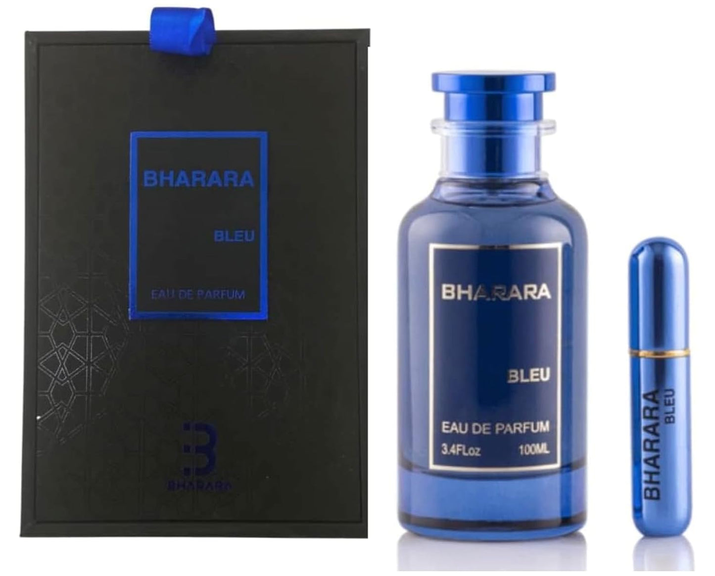 Bharara Bleu Pour Homme Eau De Parfum for Men 3.4 oz Bold Fragrance