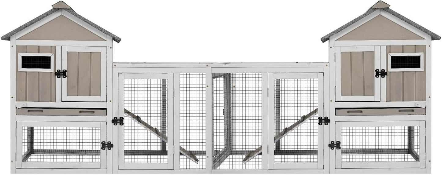 94in Rabbit Hutch Outdoor Chicken Coop for Small Animals