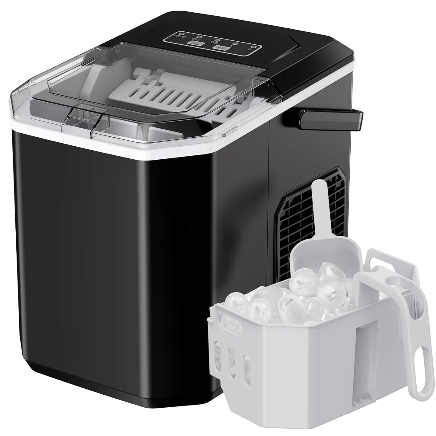 Portable Ice Maker with Self-Cleaning Feature for Home Use
