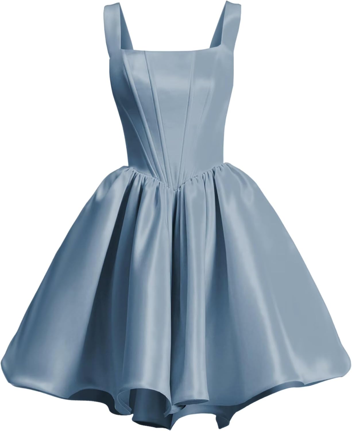 Elegant Spaghetti Straps Satin Homecoming Dress for Teens 2025